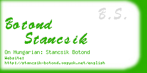 botond stancsik business card